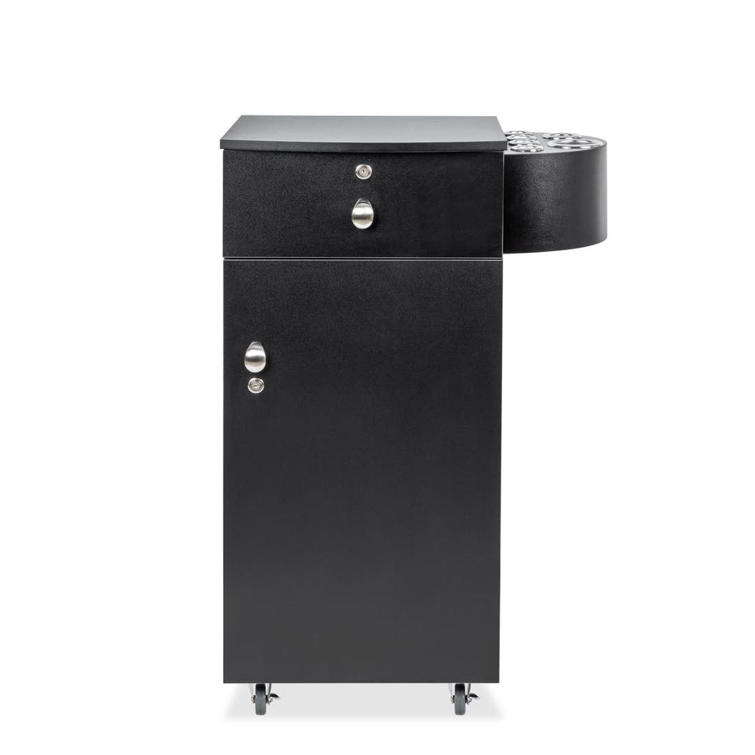 Camden Mobile Styling Station in Black - CLEARANCE - DISCONTINUED, AS IS, NO WARRANTY, NO RETURNS