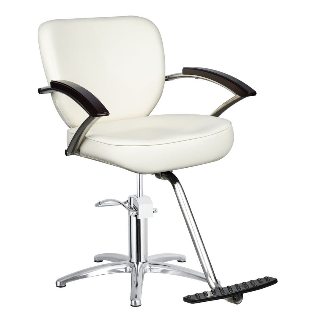 Aston Salon Styling Chair in Ivory - 5 Star - CLEARANCE - DISCONTINUED, AS IS, NO WARRANTY, NO RETURNS