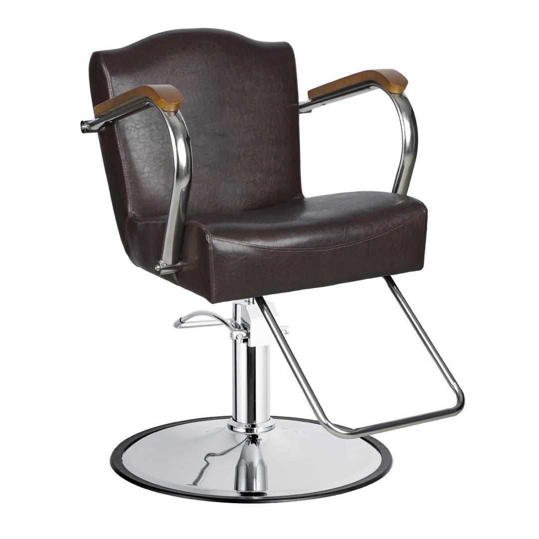 Regal Salon Styling Chair in Antique Brown - Round - CLEARANCE, DISCONTINUED, AS IS, NO WARRANTY, NO RETURN