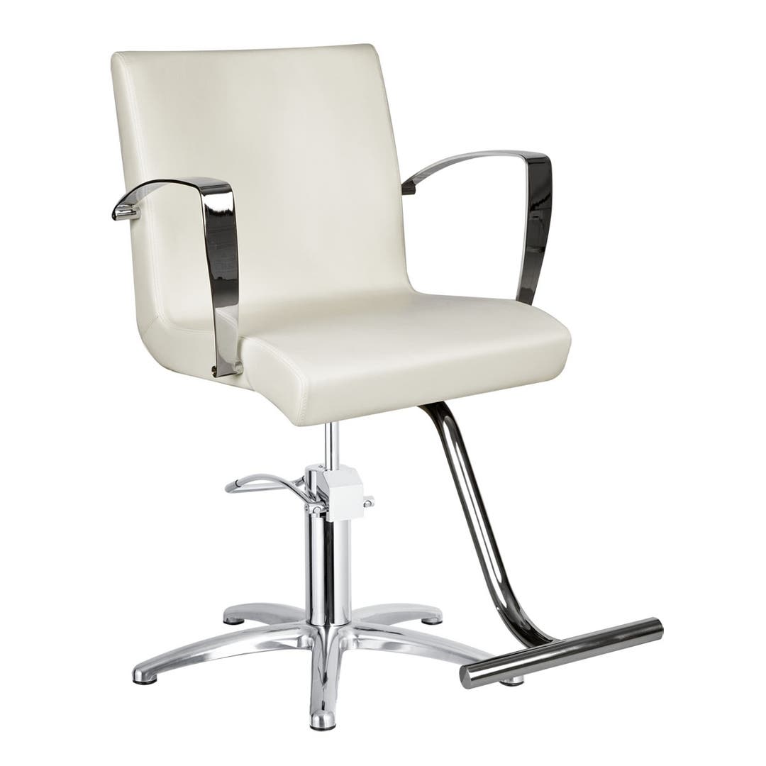 Carrera Salon Styling Chair in Ivory - 5 Star - CLEARANCE - DISCONTINUED, AS IS, NO WARRANTY, NO RETURNS