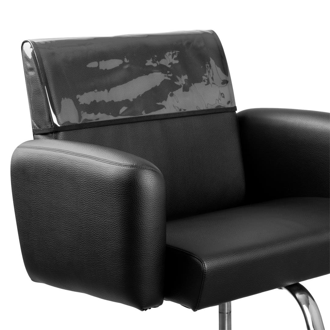 Evoque Clear Vinyl Chair Cover with Black Trim