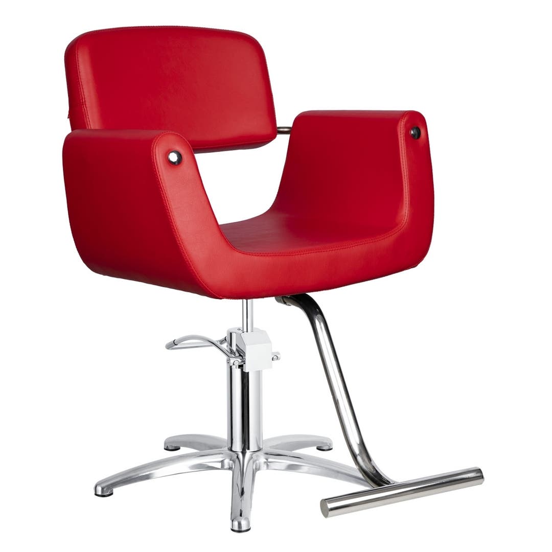 Corsa Salon Styling Chair in Cardinal Red - 5 Star - CLEARANCE - DISCONTINUED, AS IS, NO WARRANTY, NO RETURNS