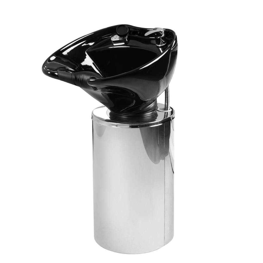 Montego Pedestal Shampoo System-Black Bowl