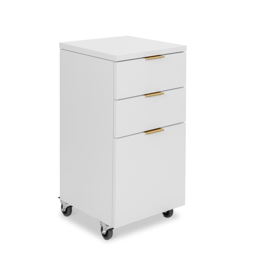 Beaumont Mobile Styling Station in Matte White