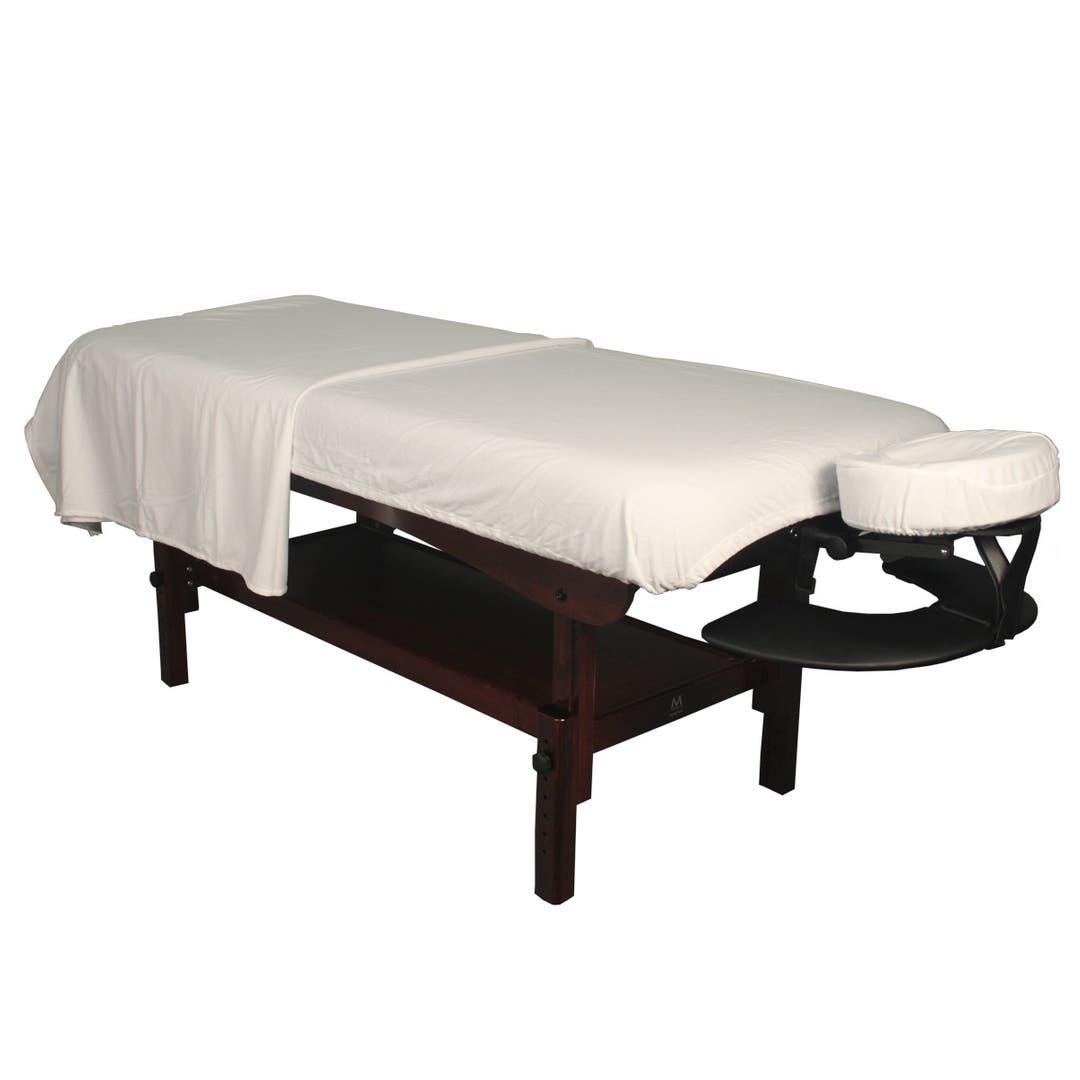 Deluxe 3 piece Flannel Natural Massage Table Linen Set