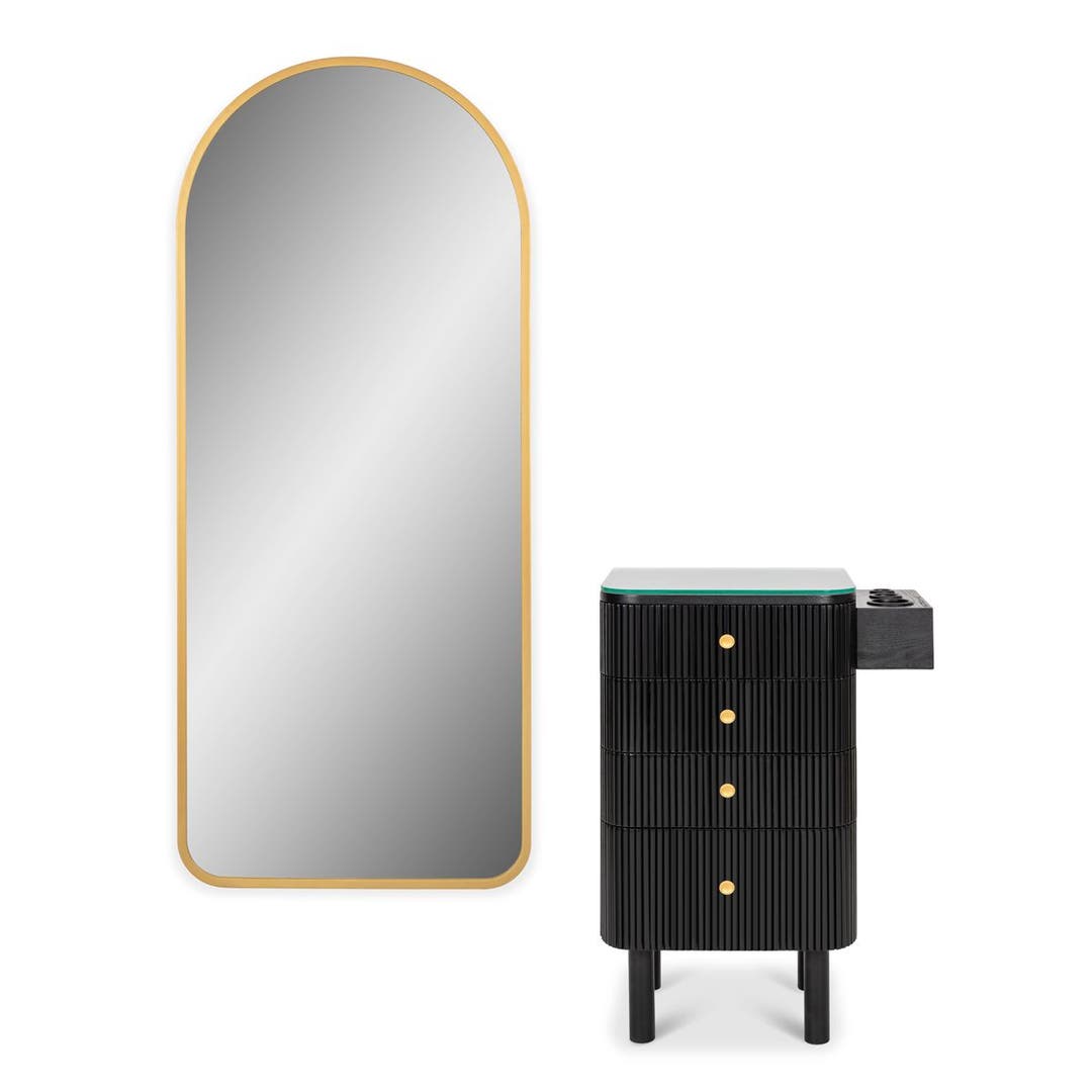 Knoll Styling Station with Gold Mirror