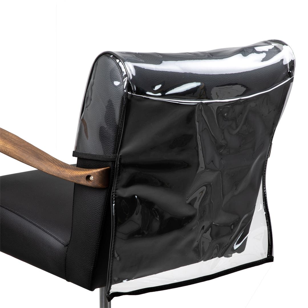 Sequoia Clear Vinyl Chair Cover with Black Trim