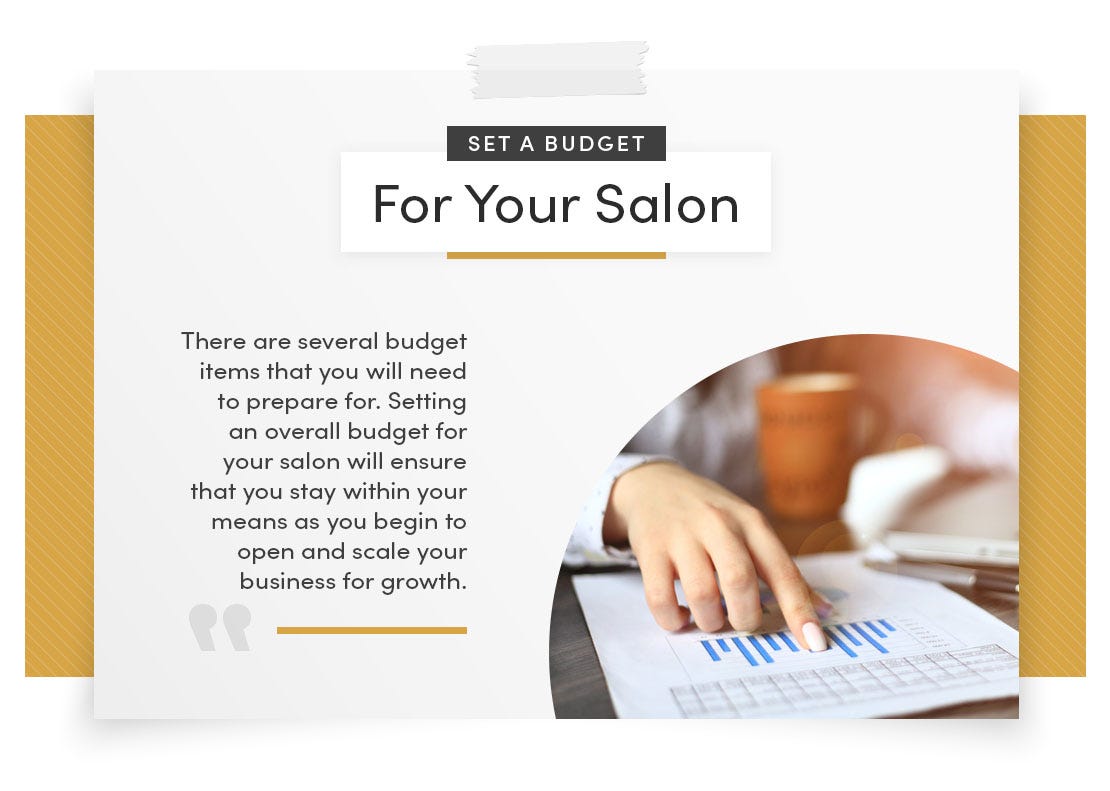 business owner setting a budget for a salon