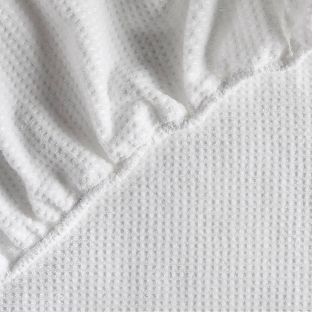 White Velour Fitted Sheet by The Madison Collection