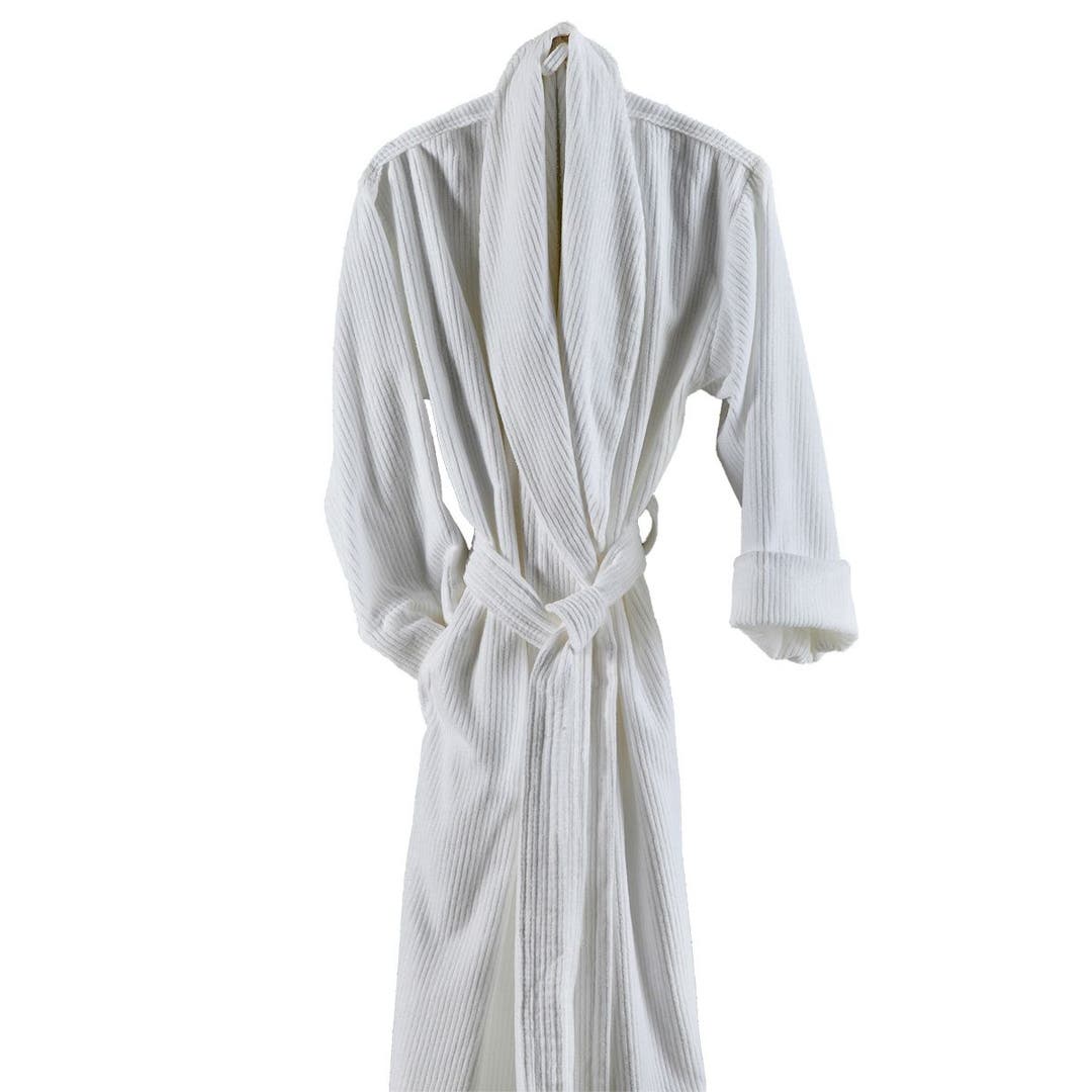 Canelado Shawl Collar Velour Spa Robe by The Madison Collection