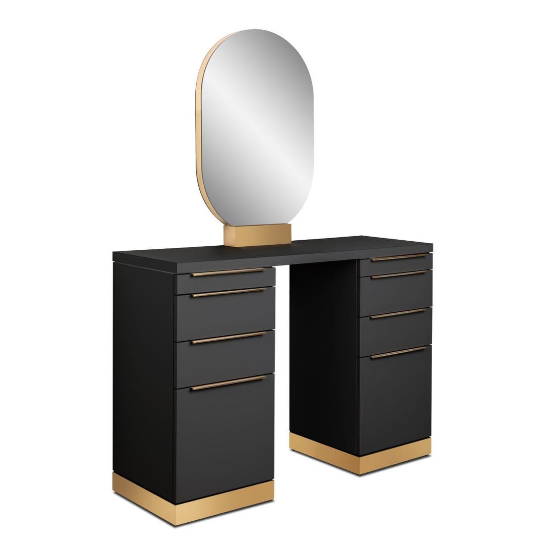 Waverly Single Sided Styling Station with Oval Mirror