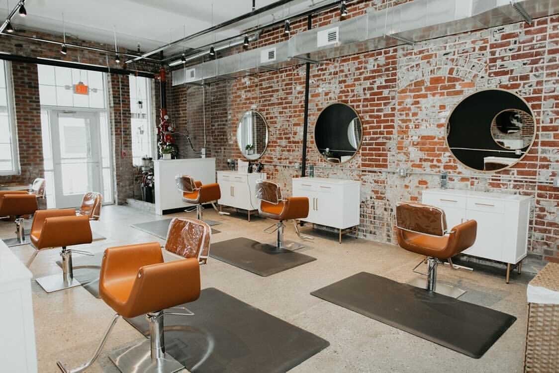 rapidly growing hair and beauty salon with open floor plan