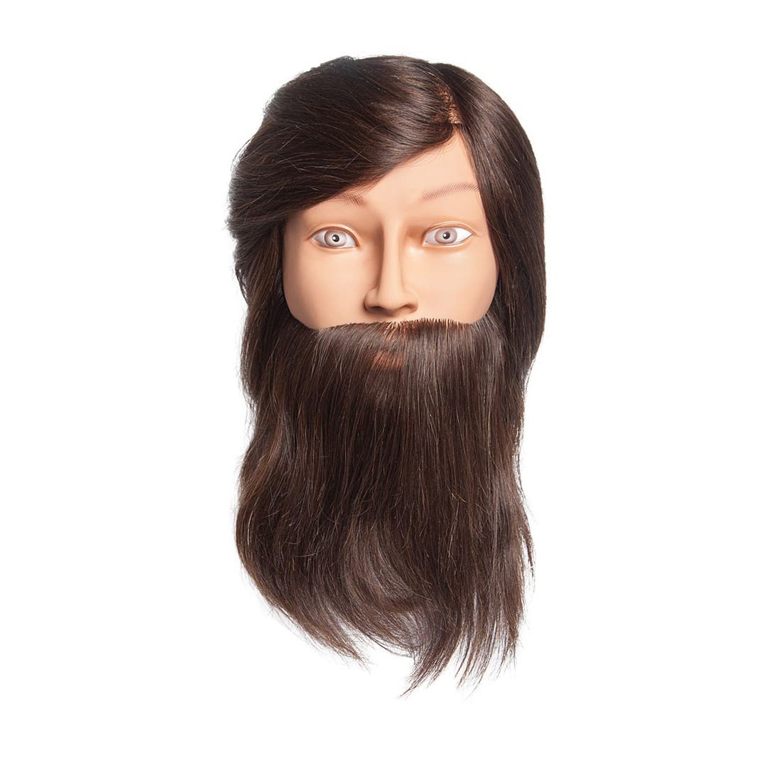 Aiden 100% Human Hair Bearded Mannequin Head
