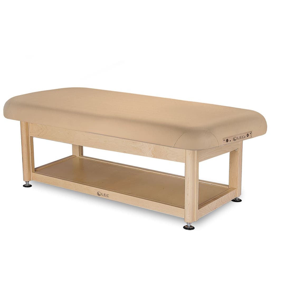 Living Earth Crafts Serenity Flat Top Massage Table with Shelf Base